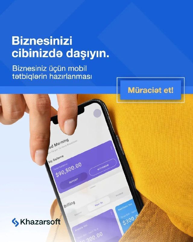 Khazarsoft — mobil tətbiq elanı